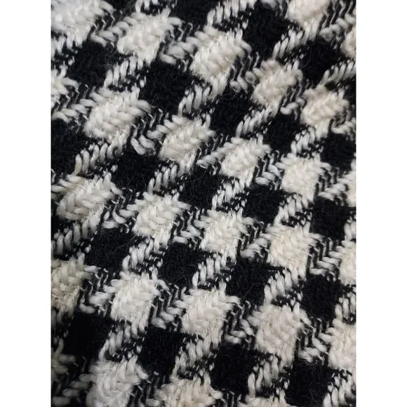 Blazer Houndstooth Retro Plymouth Size 6 Ornate Gold Buttons Professional Wear - Picture 11 of 14